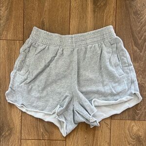 Aerie Gray Athletic Shorts with Elastic Waistband
